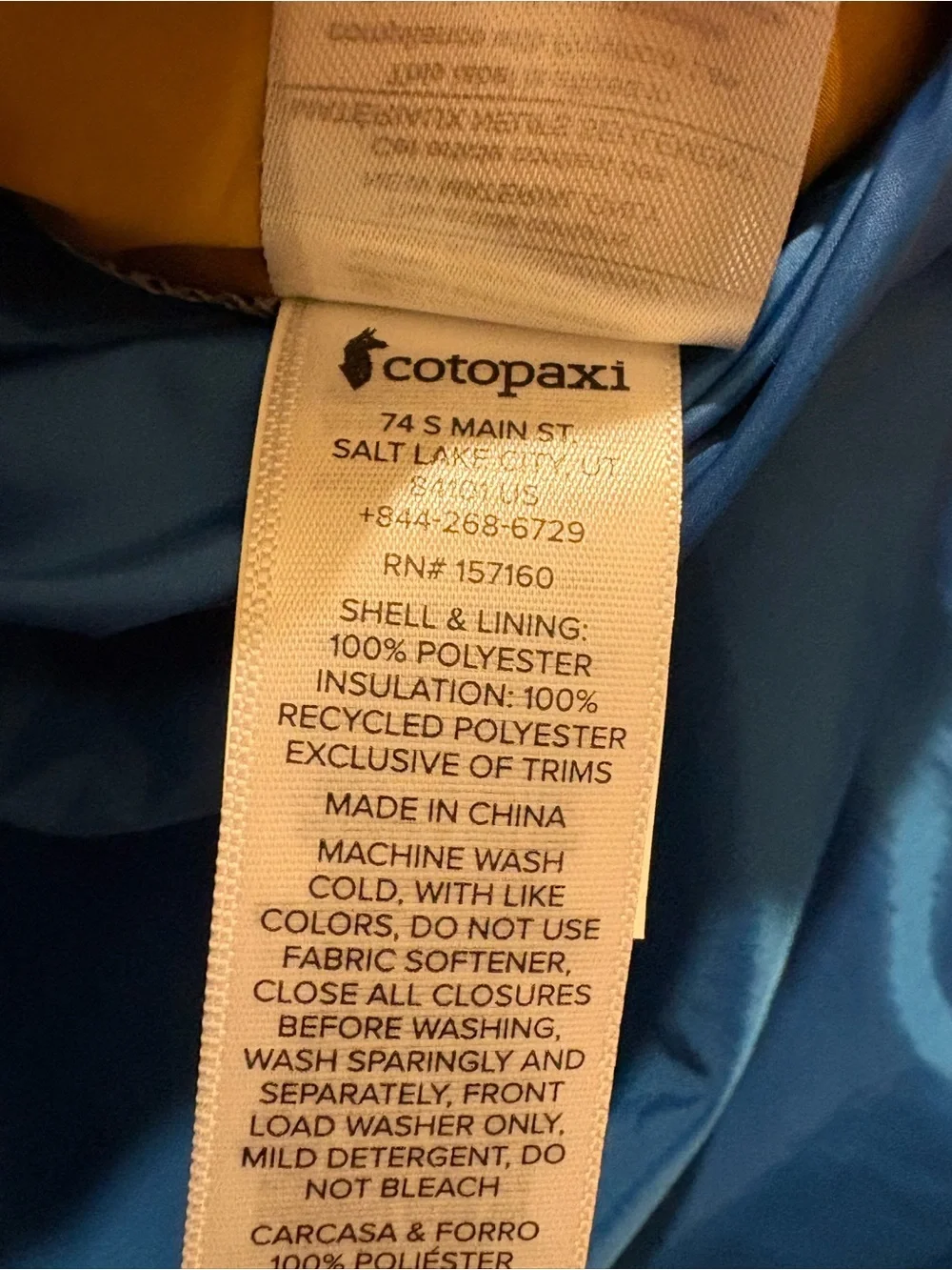 Cotopaxi Reversible Insulated Hooded Jacket Men’s Small Colorblock Navy Puf coat